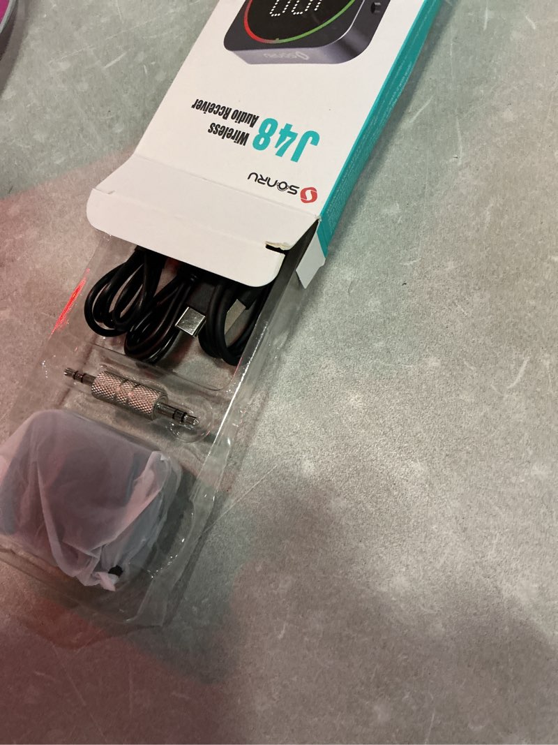 Condition photo showing Good Condition for bluetooth aux adapter, sonru bluetooth 5.3 receiver for car, wireless audio receiver for car/home stereo/wired headphones/speaker, dual aux outputs, rca aux 3.5mm silver