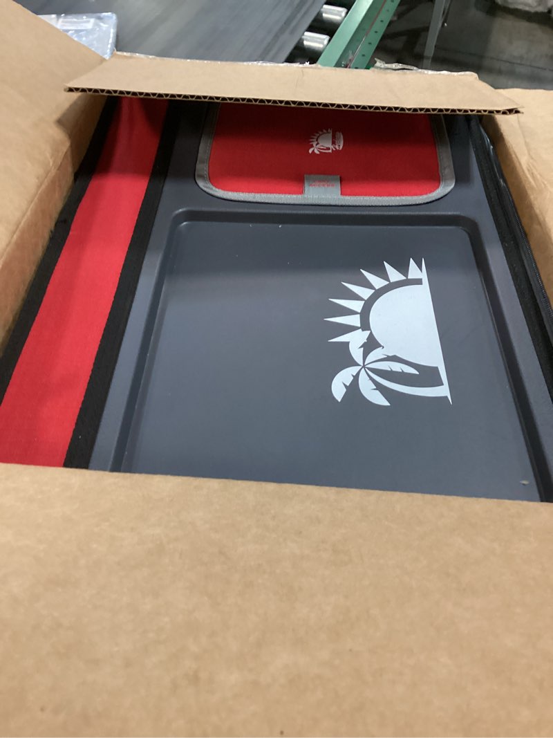 Condition photo showing Good Condition for 50-can hard top large rolling cooler with a hard base plate, leakproof insulated cooler with wheels and handle collapsible for outdoor red