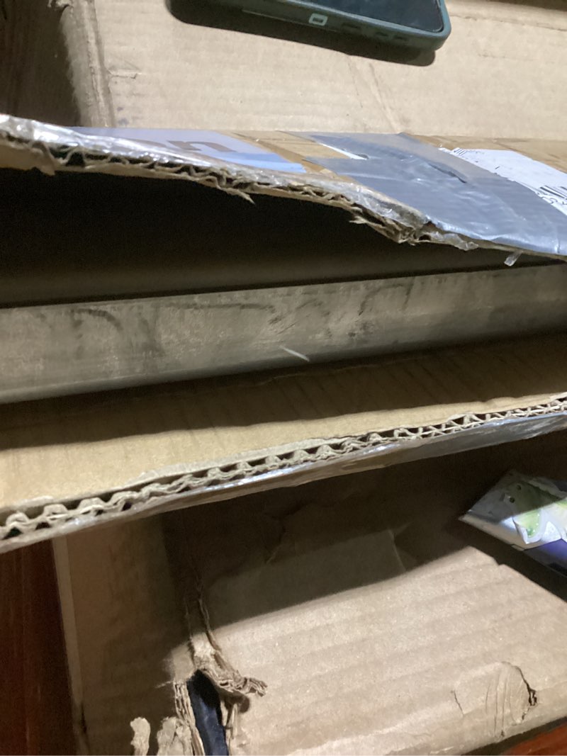 Condition photo showing Good Condition for lajiaoz garage door vertical track for 3” rollers, heavy-duty galvanized steel rails – replacement tracks for residential garage door repair, diy installation, and contractor use(88inch for 8ft doors) for 8ft garage door