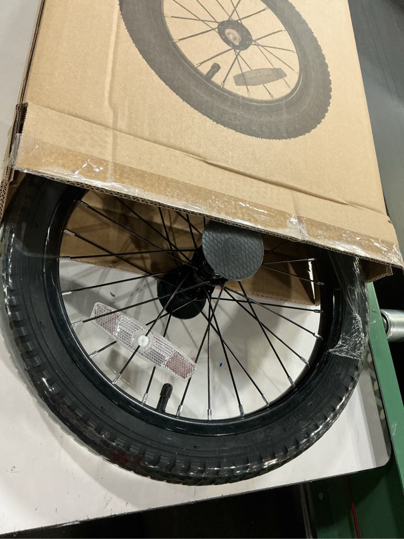 Condition photo showing New/Like New for 12/14/16/18/20 Inch Kids Bike Front Wheels Replacement with Solid Air Rubber Tire and Inner Tube, Bicycle Bike Wheels Don't Fit with Huffy Bike(13 Inch Wrench Included) 16 Inch-Black