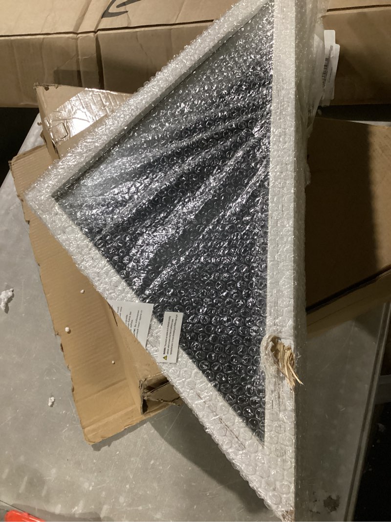 Condition photo showing Good Condition for hbcy creations flag display case for 5' x 9.5' american veteran burial flag - solid wood whitewashed frame with glass front - wall mount or standing display whitewashed 9.5'x5' flag case
