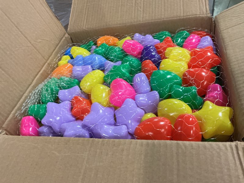 Condition photo showing New/Like New for Ball Pit Balls Pack of 100 200 500 - Star and Round Set BPA Free Phthalate Free Non-Toxic Crush Proof Play Balls Soft Plastic Balls for Toddlers Baby Kids Birthday Pool Tent Party 7colors 500 balls