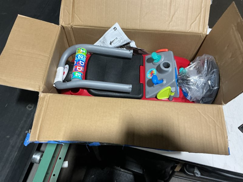 radio flyer busy buggy, for toddlers 1-3, 3-in-1 push walker ride on car with 17 sensory activities,