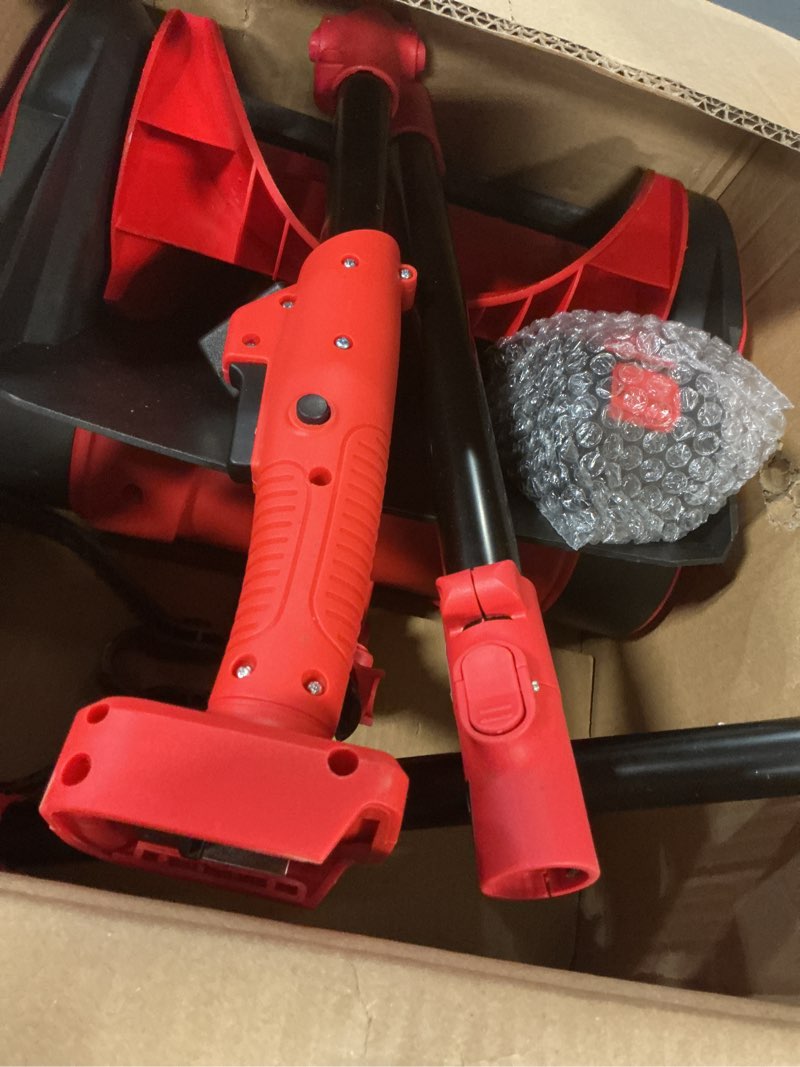 Condition photo showing As Is for Electric Cordless Snow Shovel, 14.4-Inch | 24V | 5.0Ah Brushless Cordless Snow Blower with Battery and Charger, 26ft Throwing Distance, 5000RPM/Min, Snow Removal for Driveway/Steps/Patio/Sidewalk Blue