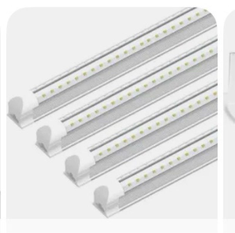 6-pack 8ft led shop light, 140w ultra bright 20,000lm, u-shaped t8 integrated tube light, 6500k, lin