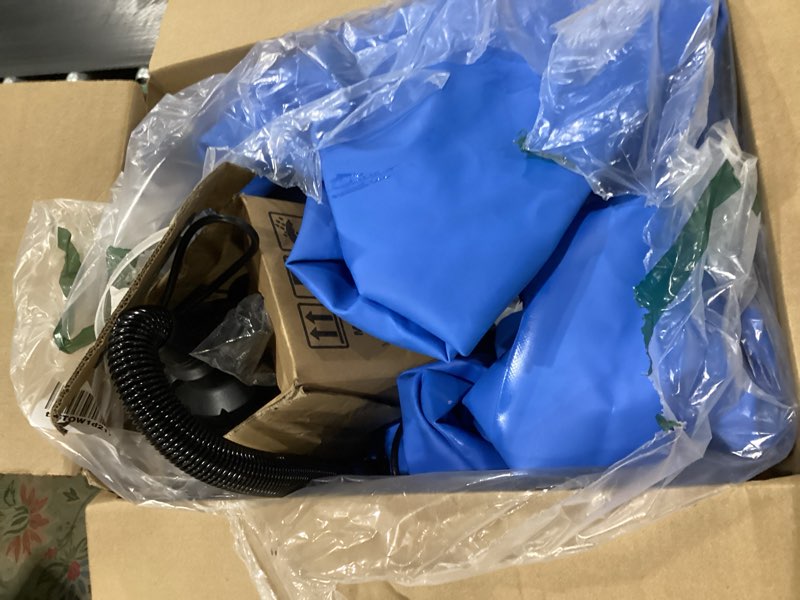 Condition photo showing Good Condition for Gymnastics Air Roller Air Barrel Inflatable Tumbling Mat, Tumble Track Backhandspring Mat Gymnastic Equipment with Pump for Yoga Training Cheerleading Home Use 39.37inch*23.6inch Blue