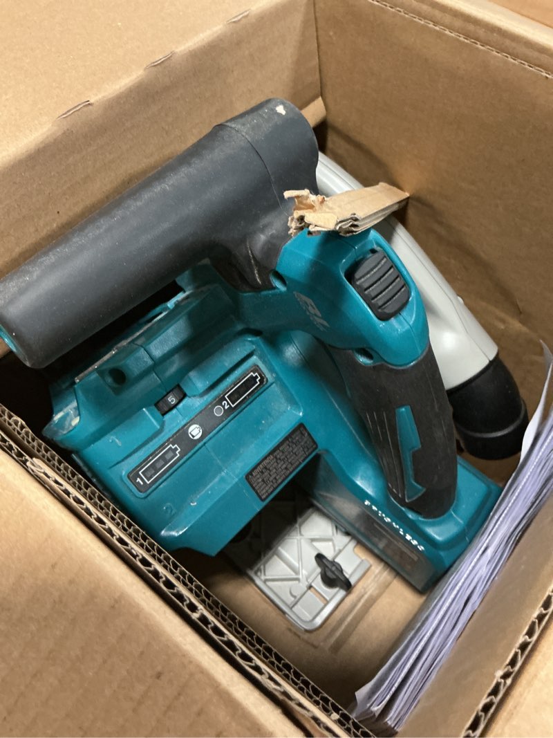 Condition photo showing As Is for Makita XPS01Z 36V (18V X2) LXT Brushless 6-1/2" Plunge Circular Saw, Tool Only Track Saw Only