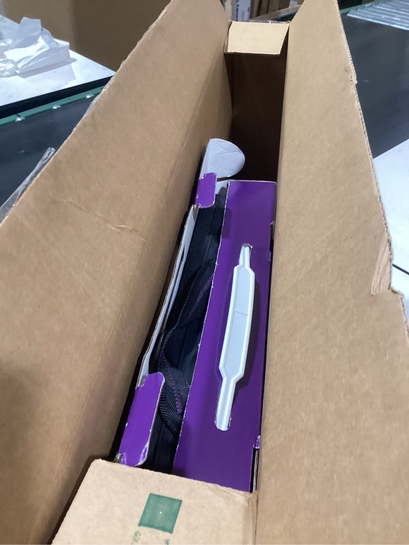 Condition photo showing As Is for purple double seat cushion | pressure reducing grid designed for ultimate comfort | designed for office chairs | made in the usa full