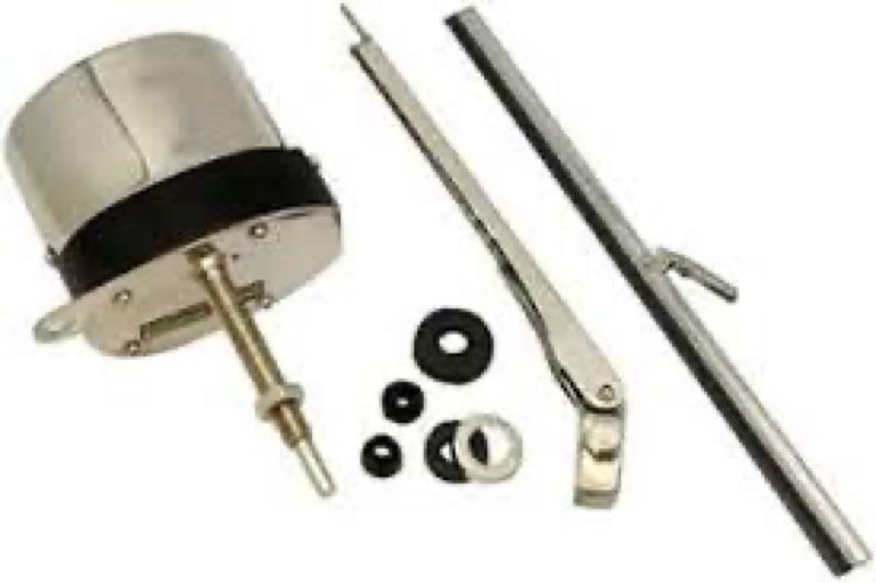 KNS Accessories KA8603 Stainless Steel Windshield Wiper Motor Kit (for Jeep, Street Rod, Custom and 