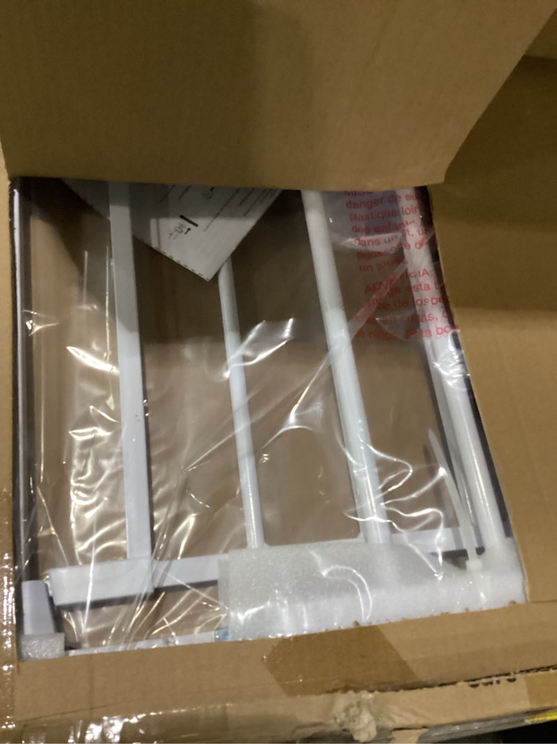 Condition photo showing New/Like New for cumbor 2 pack 30-46" baby gate for stairs, mom's choice awards winner-auto close dog gate for doorways, easy install pressure mounted pet gates indoor, easy walk thru wide safety gate for dog, white white 30"-46"w x 30.5"h | 2 pack