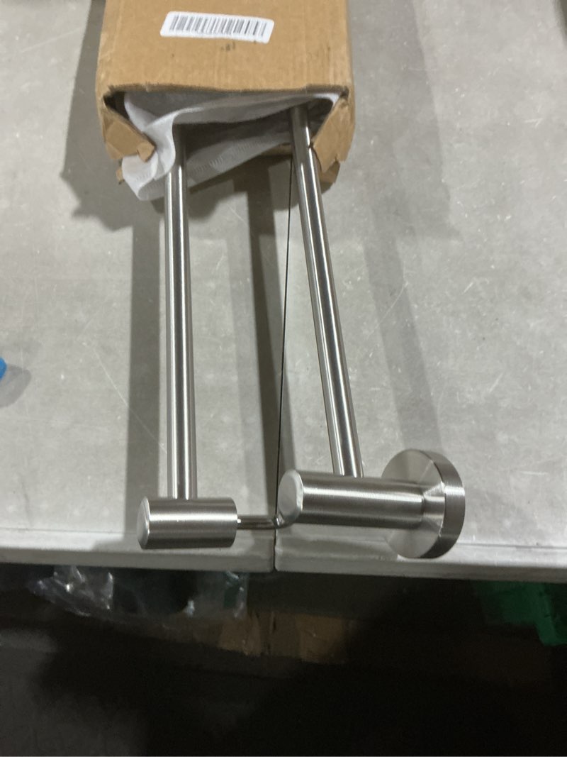 Condition photo showing Good Condition for tocten double bath towel bar - thicken sus304 stainless steel towel rack for bathroom, bathroom accessories double towel rod heavy duty wall mounted towel holder (brushed,24in) brushed nickel round 24 inch