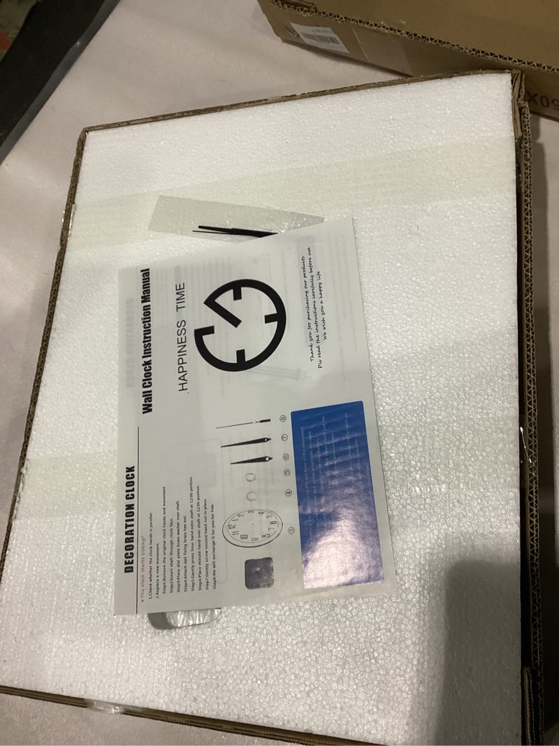 Condition photo showing New/Like New for Large Modern Wall Clock for Living Room Decor 24 Inch Big Decorative Gold Metal Wall Clock with Pendulum for Home Bedroom Kitchen Office Battery Operated Non Ticking Decoration Clocks Wall Contemporary