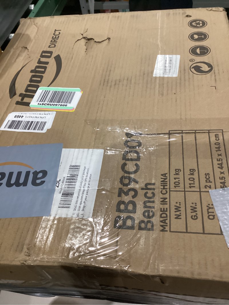 Condition photo showing New/Like New for HOOBRO Kitchen Chairs Set of 2, Wooden Dining Room Chairs with Metal Frame, Dining Chairs with Back, Easy to Assemble, Farmhouse Dining Chairs for Kitchen, Living Room, Black BB39CD01 1 Black