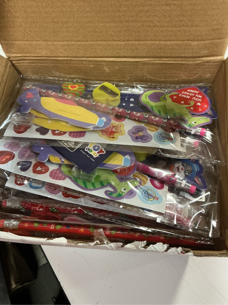 Condition photo showing Good Condition for TOY Life 224 Pcs Valentines Day Goodie Bags for Kids Valentines Day Gifts for Kids Classroom Exchange 28 pack Valentines Day Gifts for Students from Teacher Valentine Pencils Treats Party Favor Kids