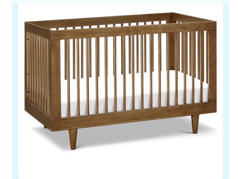 davinci marley 3-in-1 convertible crib in walnut, greenguard gold and fsc® certified