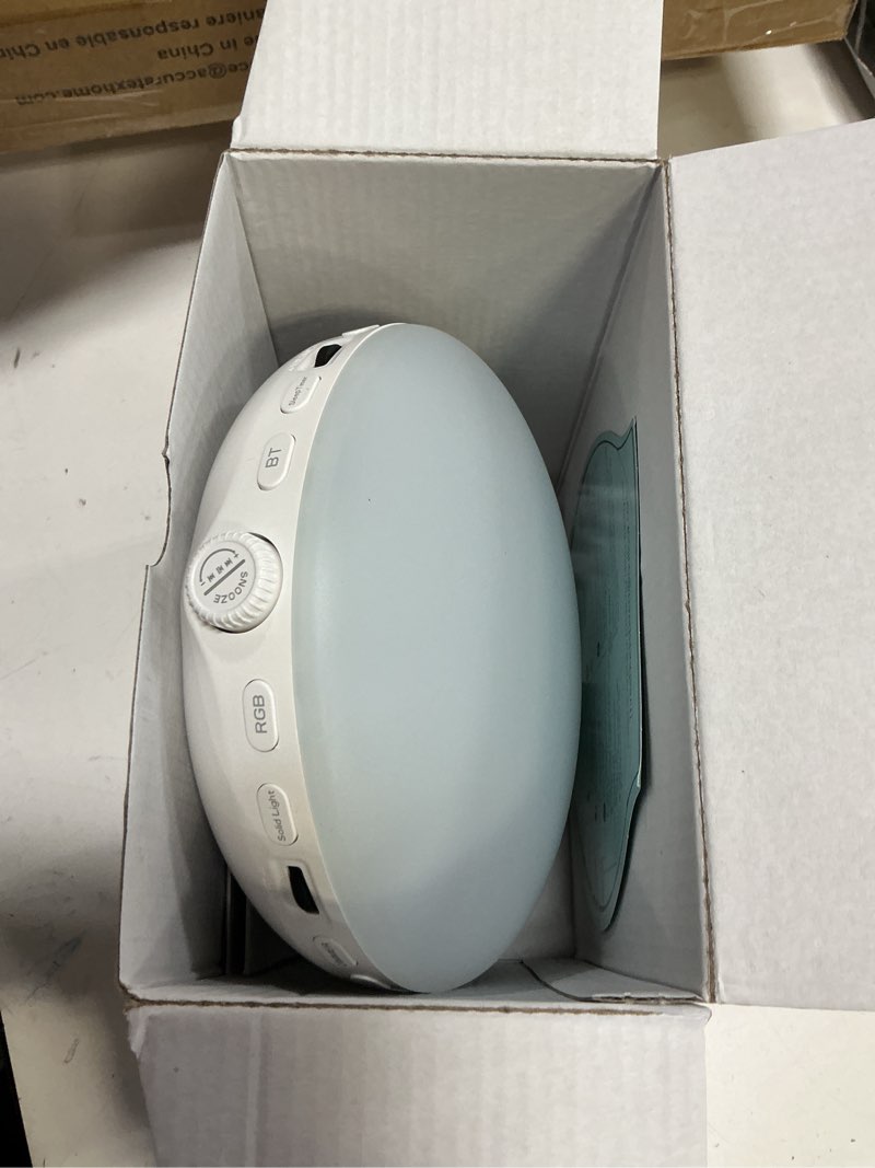 Condition photo showing Good Condition for JALL Sunrise Alarm Clock White Noise Sound Machine with 22 Soothing Sounds, 17 NightLights, Bluetooth Speaker, Wake Up Light Alarm Clock for Bedrooms, Heavy Sleepers, Ideal Gift for Baby, Kids Seniors