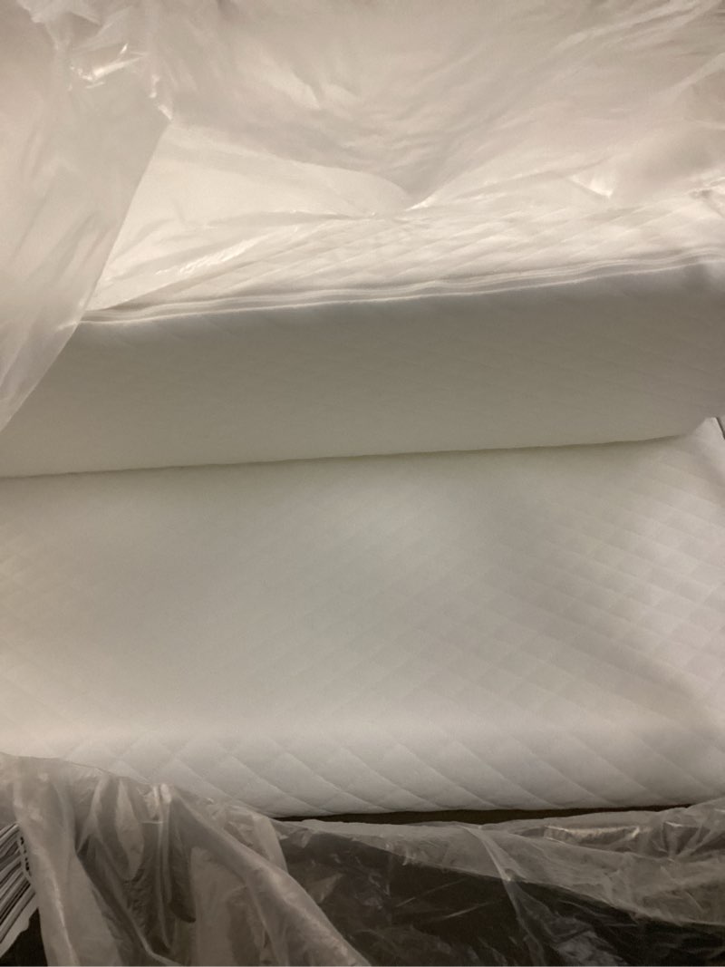 Condition photo showing Good Condition for bedluxe wedge pillow headboard, 3pcs orthopedic bed wedge pillows set for after surgery, adjustable pillow wedge for acid reflux&back pain relief, sleeping, back pillow for bed sitting up, white/grey white/grey adjustable 9&12 inch + 1 head pillow