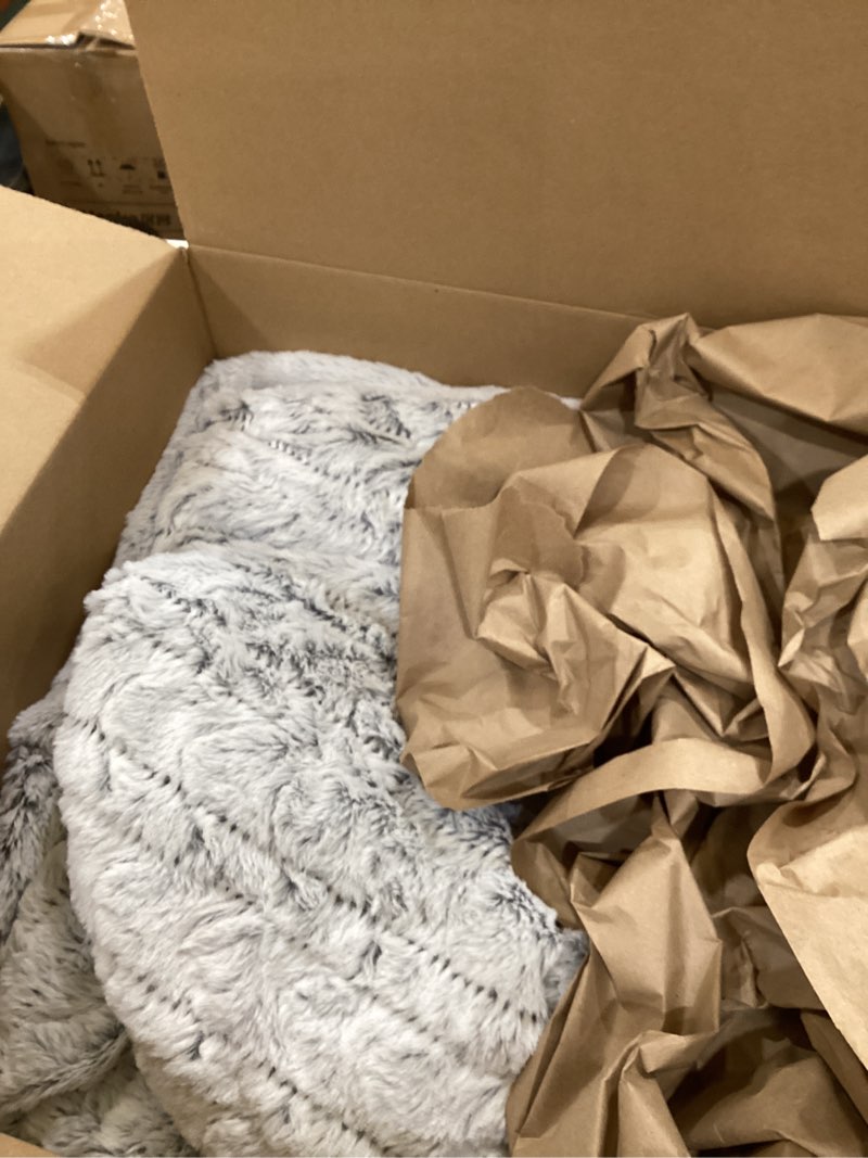 Condition photo showing As Is for Bearhug Electric Blanket King Size 100" x 90" Dual Controllers Heated Blanket, 10 Heat Settings, 1-12 Hour Auto Shut-Off, Faux Fur & Sherpa Dual-Sided, Machine Washable, Gift-Ready Elegant Packaging Dreamy Milky Way King Size 100" × 90"