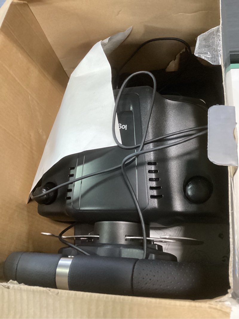 Condition photo showing Good Condition for logitech g920 driving force racing wheel and floor pedals, real force feedback, stainless steel paddle shifters, leather steering wheel cover for xbox series x|s, xbox one, pc, mac - black wheel kit - black