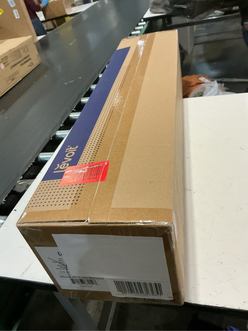 Condition photo showing New/Like New for levoit tower fan for bedroom, 90° oscillating standing fan with 28db quiet for sleep, 25ft/s velocity, 12h timer, 5 speeds 4 modes, remoter, bladeless room fan for home, office, indoor, 36 inch, white white 36 inches