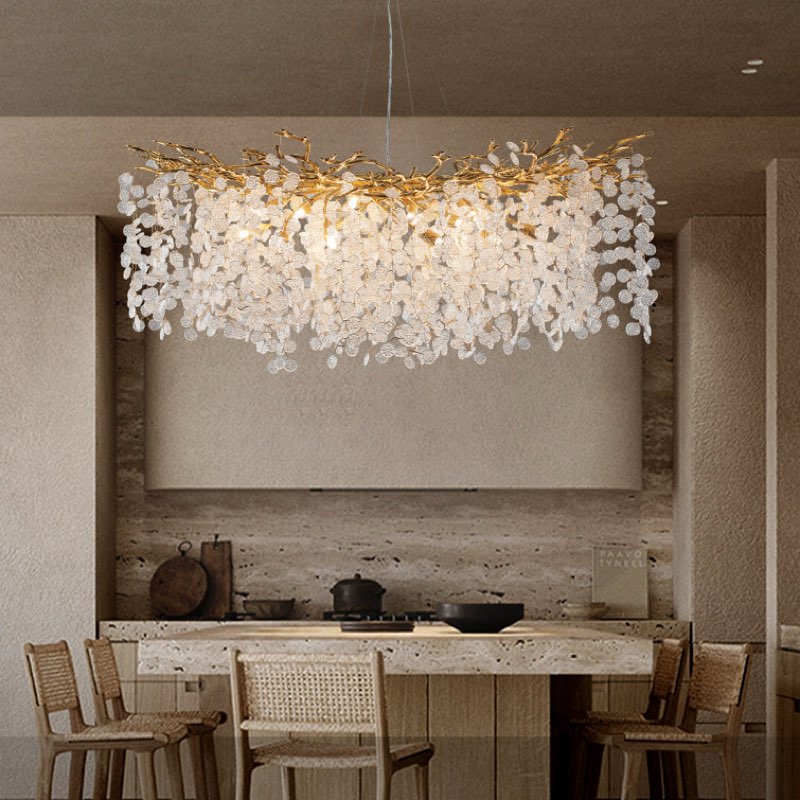 Paree 18 - Light  47.5\\\" Luxury Real Crystal Chandeliers Dimmable  Kitchen Island Square / Rectangle Chandelier Size: 17.7\\\" H x 30\\\" W x 30\\\" D, Finish: Gold