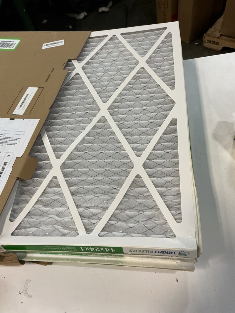 Condition photo showing As Is for 14x24x1 Air Filter 4 Pack, MERV 8 Pleated Dust Defense Air Filters Replacement Air Conditioner HVAC AC Furnace Filter, Durable and Lightweight
