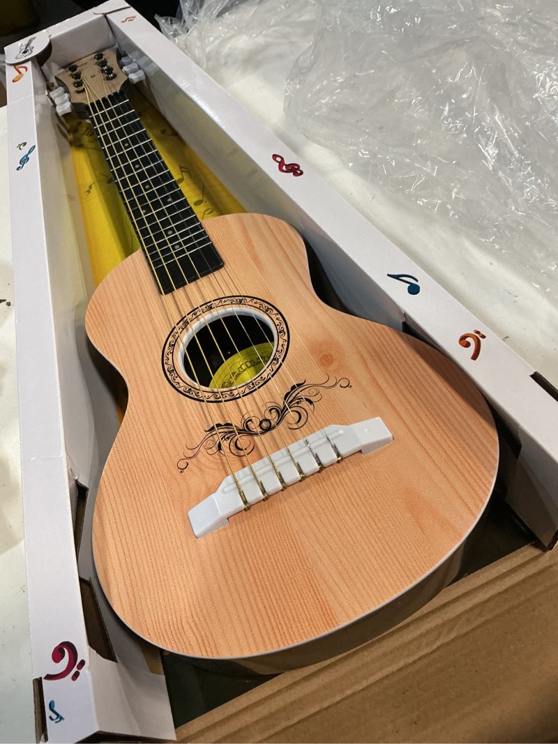 Condition photo showing Good Condition for 23" Acoustic Guitar, Kids 6 String Toy Guitar - Realistic Steel Strings - Beginner Practice First Musical Instrument for Children, Toddlers (Natural)