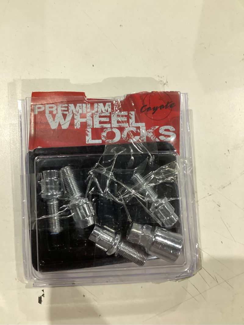 Condition photo showing As Is for wheel accessories parts 4 locks + key m15x1.25 15x1.25 thread ball seat lug bolt dual hex key 17" and 19" 44mm thread length chrome lug nuts for 2019+ mercedes gle gls 2021+ maybach gls