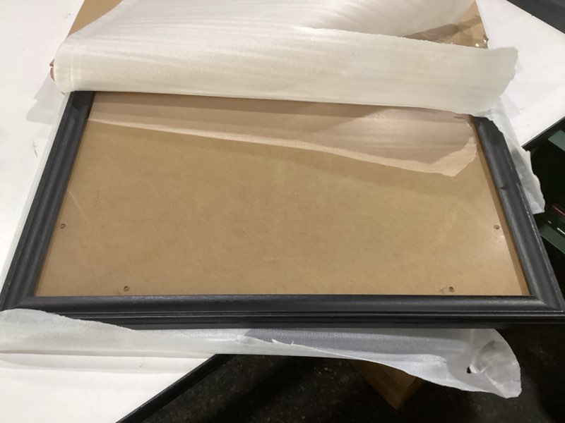 Condition photo showing As Is for 19x23 inch picture frame solid wood 19x23 photo frame 19x23 poster frame black (a23b1923)