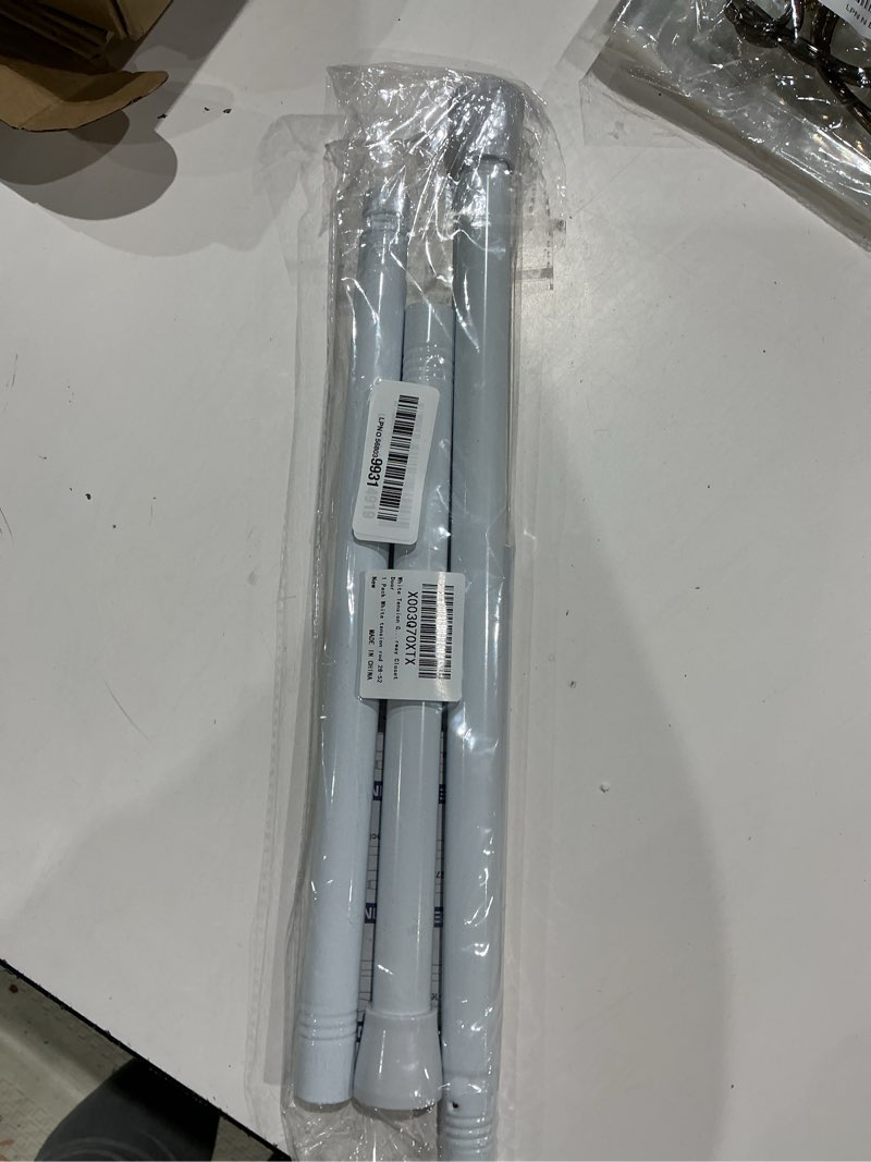 Condition photo showing Good Condition for white tension curtain rod for windows 28 to 48 inch, adjustable expandable pressure spring curtain rod no drilling, 7/8" curtain rod for bedroom doorway closet door white-1p 28-48 inches