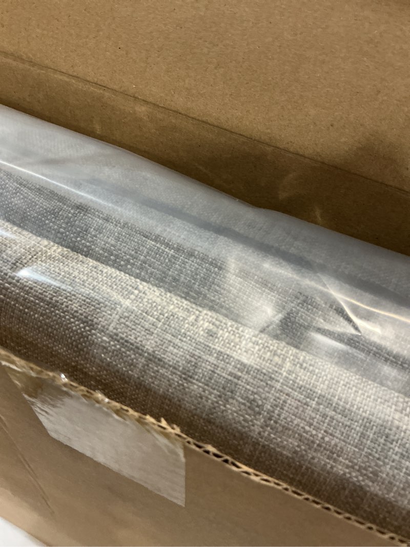 Condition photo showing New/Like New for peel and stick headboard for queen bed linen fabric upholstered wall mounted headboard - wall padding panel in light grey for bedroom/living room/dorm (6 panels) queen lighe gray