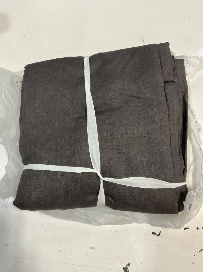 Condition photo showing Good Condition for quince european linen room darkening curtain, 48x108, storm single panel