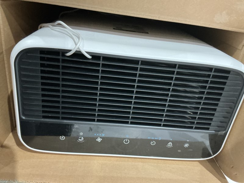 Condition photo showing As Is for levoit air purifiers for home large room up to 1875 ft² with washable pre-filter, aham verifide, air quality monitor, hepa sleep mode for allergies, pet hair in bedroom, vital 200s-p, white air purifier white