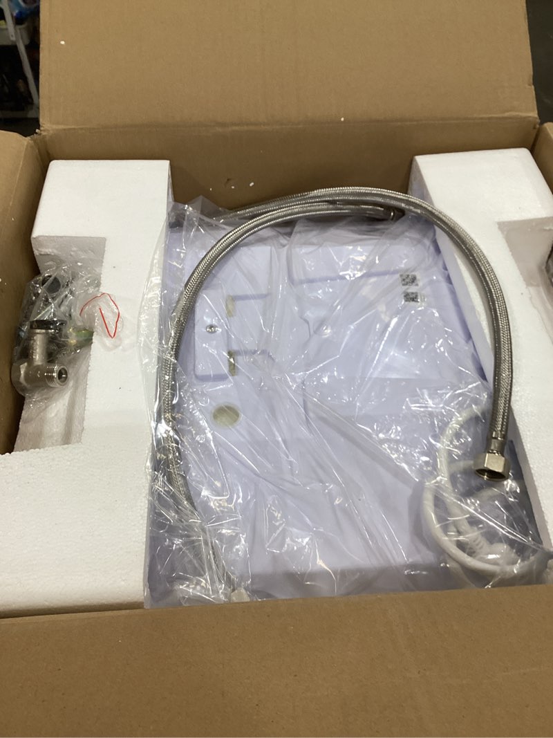 Condition photo showing New/Like New for Electric Tank Water Heater-8 Gallon Under Sink Instant Hot Water for RV, Camper, Kitchen, Food Truck, 120V 1500W, Wall or Floor Mounted 8 Gallon Gray