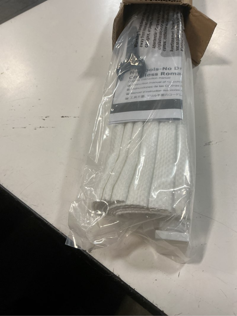 Condition photo showing Good Condition for lazblinds cordless roman shades - no drill easy install light filtering window blinds, thermal insulated room darkening with uv blocking for bedroom/living room, window size 20" w x 48" h, white white 20"w x 48"h