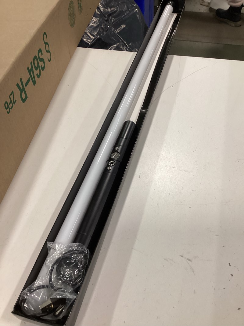 Lightsaber RGB 7 Color Metal Hilt Light Saber Swing USB Rechargeable Light Sword with Sounds Effect for Kids Adults Black