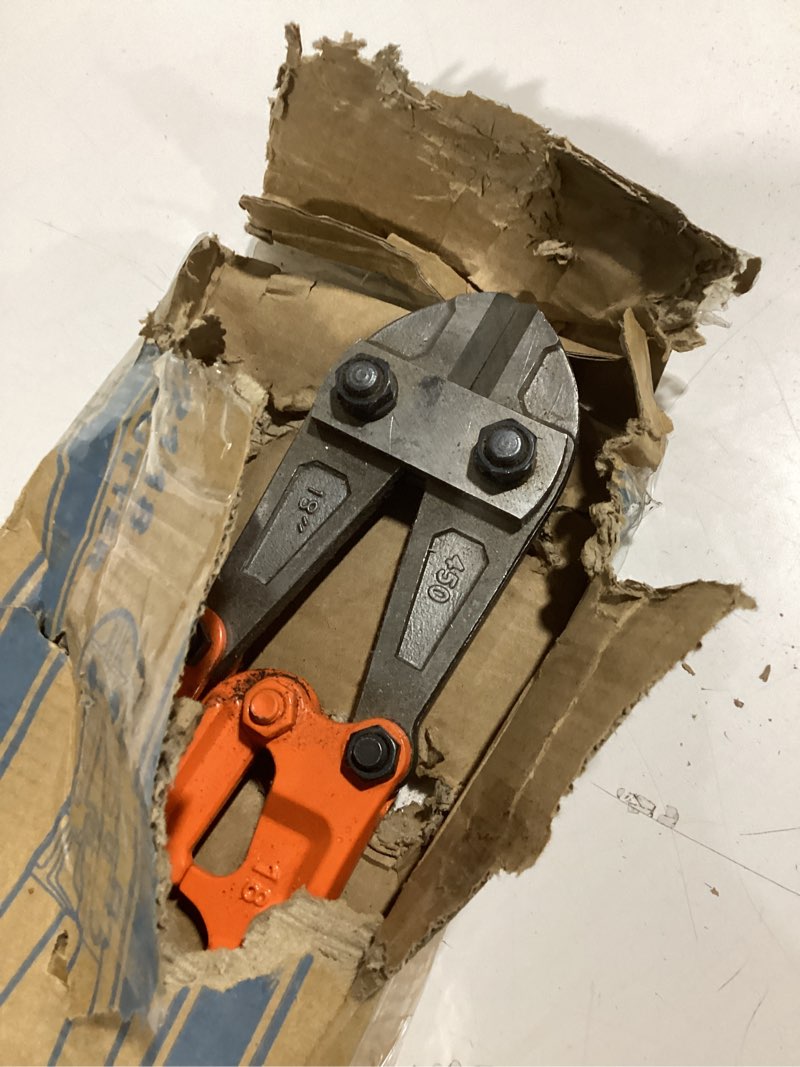 Condition photo showing Good Condition for Bolt Cutter: Soft Grip Rubber Ergonomic Handle Cutters Cutting Fence, Steel Wire, Chain, Screws, Rivet and Medium Padlock, 18", Medium Size Heavy-Duty