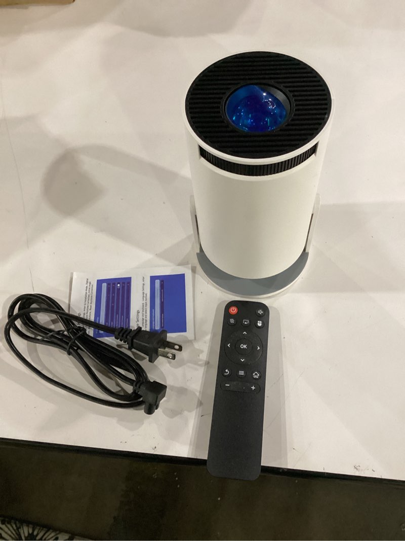Condition photo showing Good Condition for not tested**** mini projector with wifi 6 and bluetooth 5.2, built-in app smart portable projector support 4k 1080p fhd, 180° rotatable, autokeystone, android 11, compatible with hdm/usb/phone/laptop warm white-3