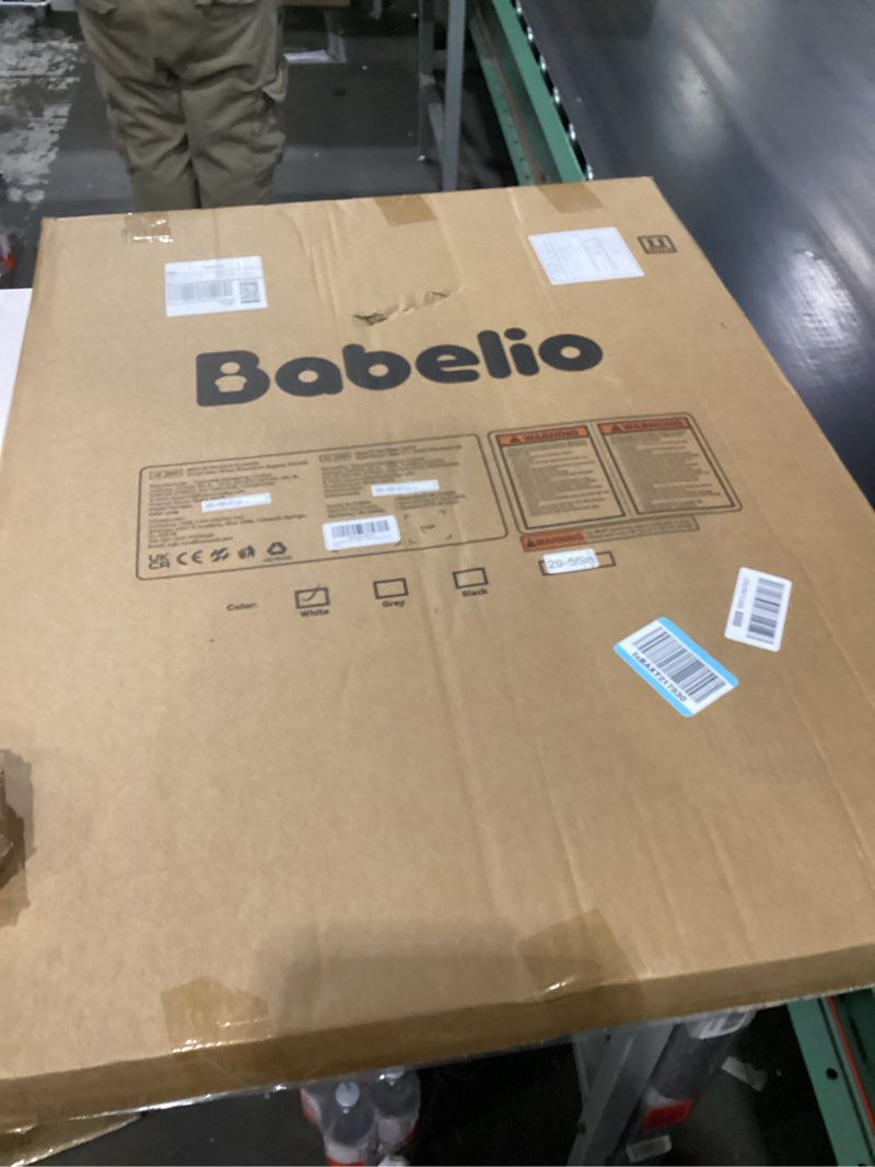 Condition photo showing Good Condition for BABELIO 36" Tall Baby Gate, PressGuard P7, 29-55" Auto Close Pressure Mounted Dog Gate for Doorways & Hallway, Basics Easy Walk Thru Pet Gate, Extra Wide Metal Child Gate, White White 36"Tall 29"-55" Wide