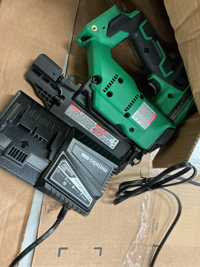 Condition photo showing As Is for Metabo HPT 18V MultiVolt Brushless Compact Cordless Brad Nailer Kit, 18 Gauge Nailer with Power Tool 2.0Ah Lithium Ion Battery, Drives 5/8" to 2" Brad Nails, NT1850DFT NT1850DFT NT1850DFT