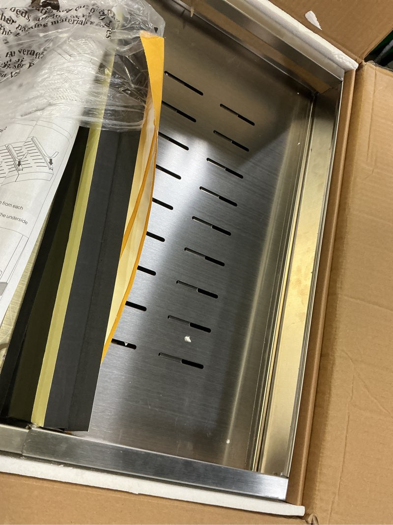 Condition photo showing Good Condition for pull out cabinet organizer, stainless steel expandable(12"-20") heavy duty slide out drawers fixed with adhesive nano film for pots, roll out shelf storage for kitchen base(silver-2pcs)(3 rails) silver 21"d×12"-20"w(2 pack)