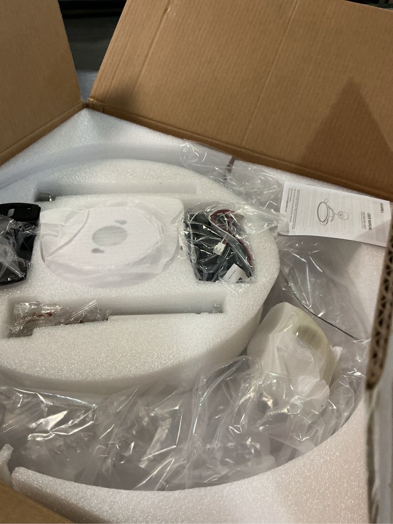 Condition photo showing Good Condition for 48'' Retractable Ceiling Fan with Remote/APP Control,Bladeless Ceiling Fan with LED Lights,Stepless Full Spectrum,Memory,Modern Silent Fandelier for Bedroom Dining Room Living Room,White White 48inch