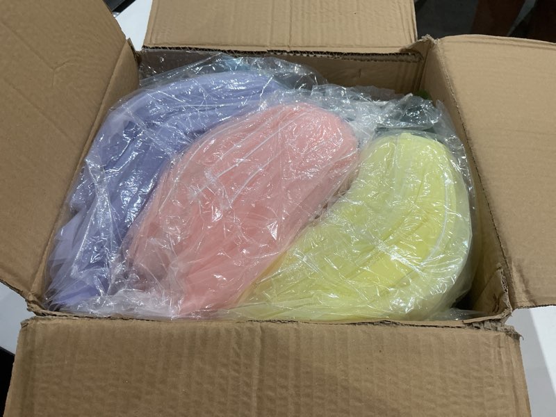 Condition photo showing Good Condition for leinuosen multicolor 5 pcs 8ft giant organza flowers decoration with stand flexible flowers stems for spring tea bridal shower wedding birthday party entrance photography booth indoor outdoor multi color
