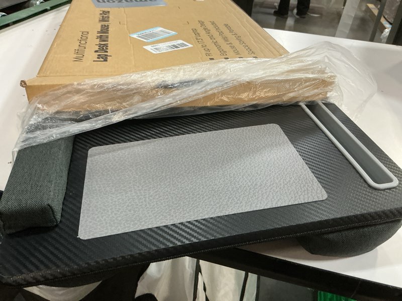 Condition photo showing Good Condition for Extra Large Lap Laptop Desk- Home Office Portable LapDesk with Mouse Pad & Wrist Rest for Notebook/MacBook/Tablet, Sofa Bed Working, Writing, Drawing (Carbon Black, Fit Up to 17-inch Laptops)