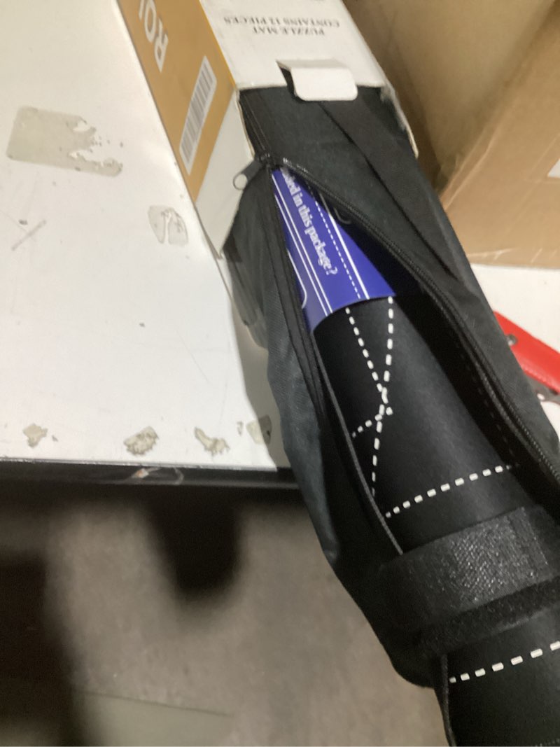 Condition photo showing Good Condition for Jigsaw Puzzle Mat Roll Up - 2000 1500 500 Pieces Saver Large Puzzles Board for Adults Kids, Storage and Transport Premium Pump Puzzle Glue Felt Mat Inflatable Tube Cover Keeper Pad Holder Organizer Black 2000