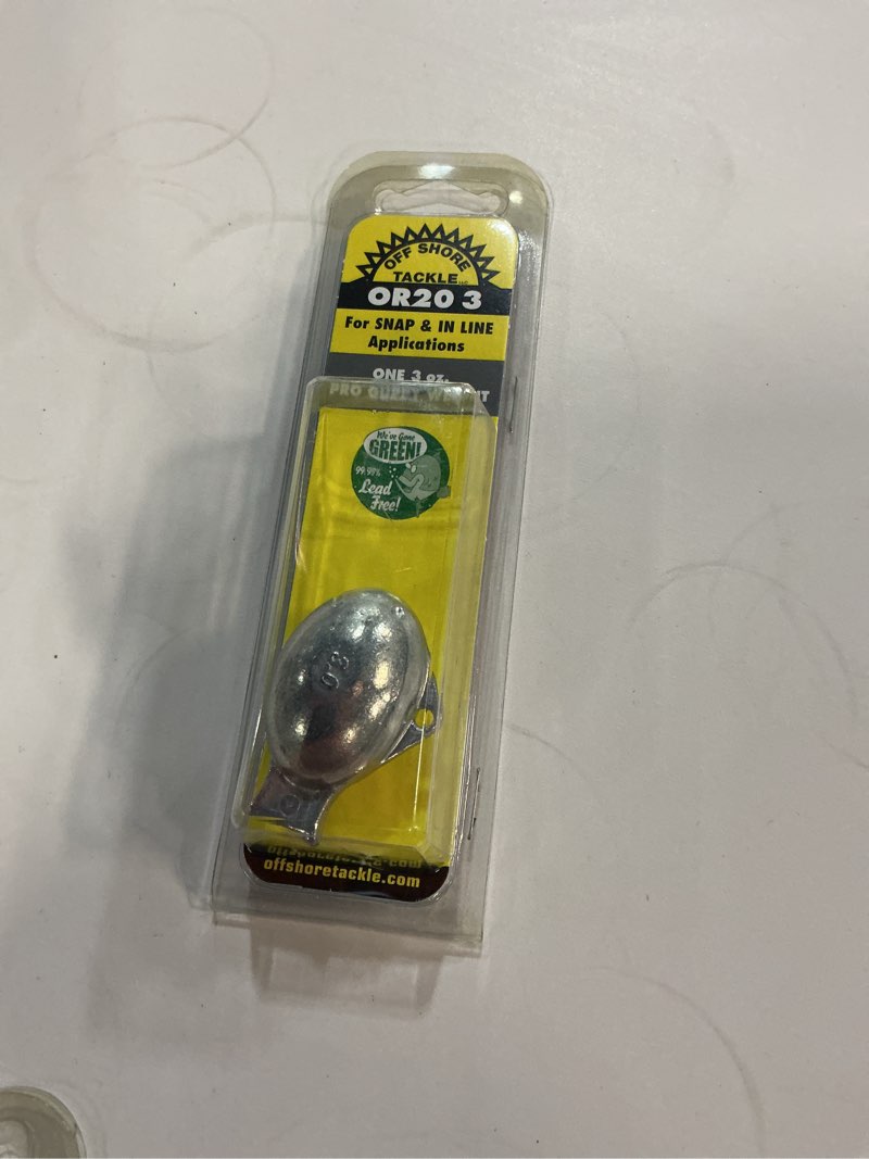 Condition photo showing New/Like New for off shore 3-oz. pro guppy weight