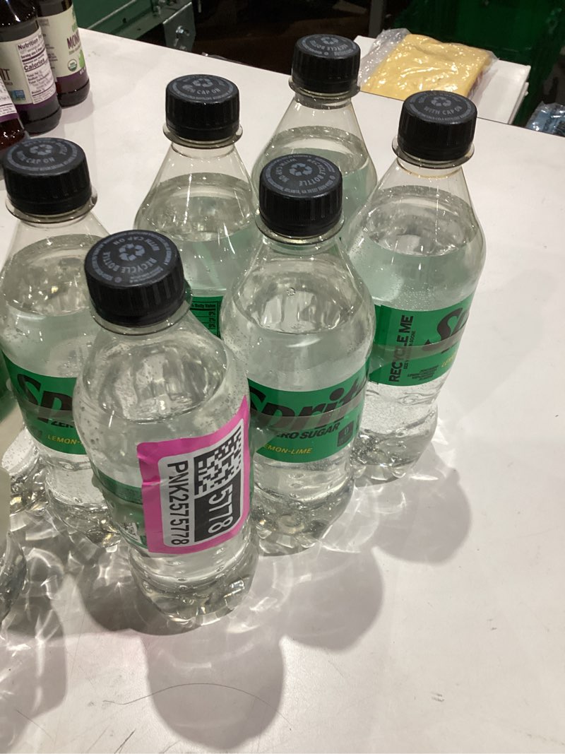 Condition photo showing Good Condition for Sprite Zero Sugar Lemon Lime Diet Soda Pop Soft Drinks, 16.9 fl oz, 6 Pack Sprite Zero Sugar 16.9 fl oz (Pack of 6)