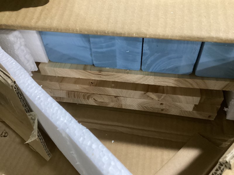 Condition photo showing New/Like New for mixc 331 lb capacity wooden raised garden bed with legs, 48x24x31 in. elevated reinforced large planter box for vegetable flower herb outdoors - beam and column structure - unmatched strength outlast 48”l x 24”w