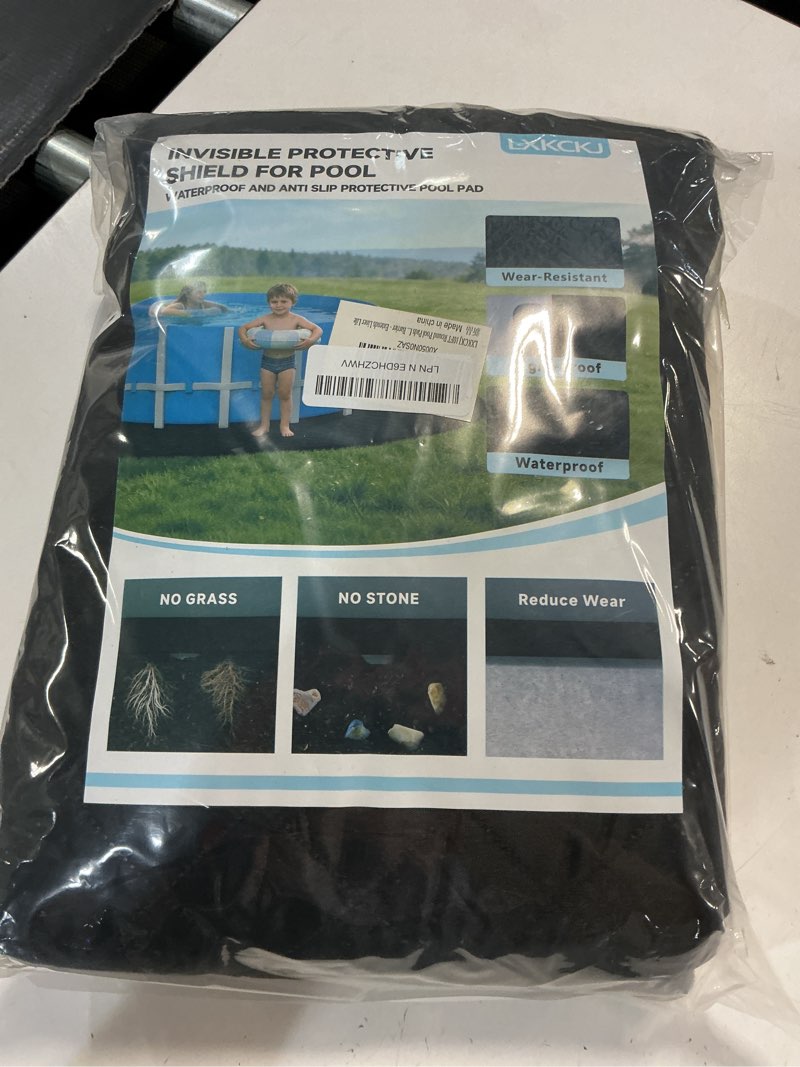 Condition photo showing Good Condition for lxkckj 10ft round pool pads for above ground pool, protects pool liner heavy duty puncture resistant fabric pool mats for pool bottom - prevents punctures - weed barrier - extends liner life black-pads 10' (round)
