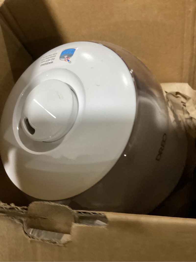Condition photo showing As Is for DREO Humidifiers for Bedroom, 3L Top Fill 30H & 26dB Quiet Runtime for Large Room, Cool Mist Ultrasonic Humidifier with Humidity Sensor, Night Light for Home, Baby, Nursery, Plants, New Edition Pearl White